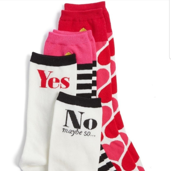 Kate Spade New York 3 pairs Heart Socks NWT - Picture 10 of 10
